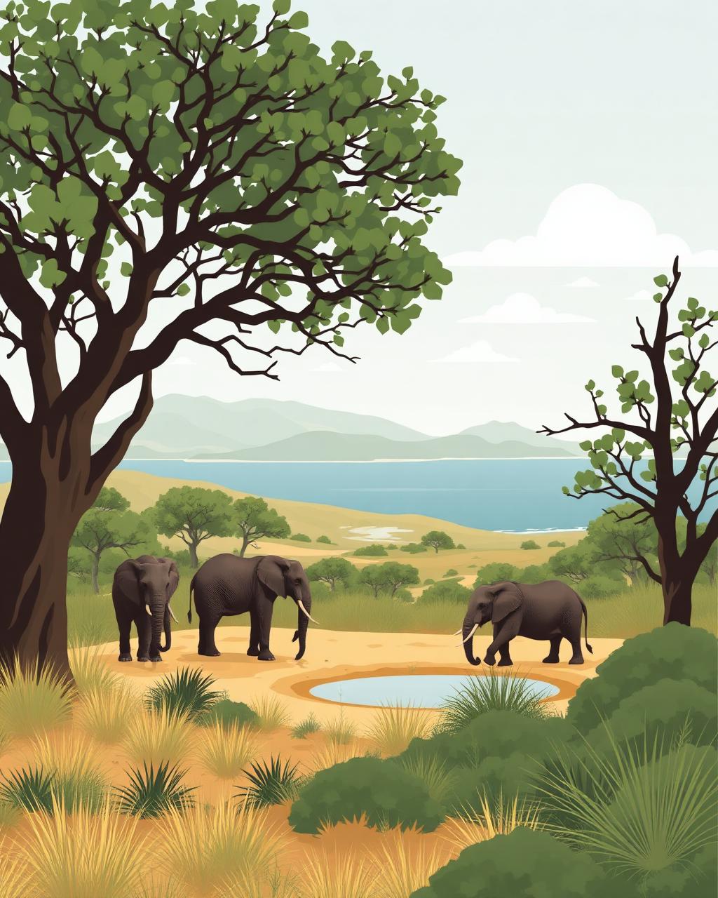 Addo Elephant National Park landscape in South Africa