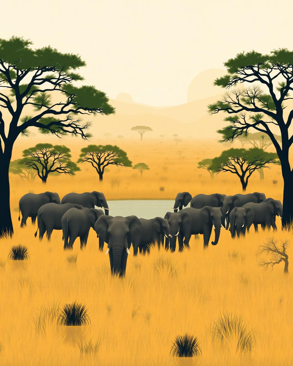 Hwange National Park landscape in Zimbabwe
