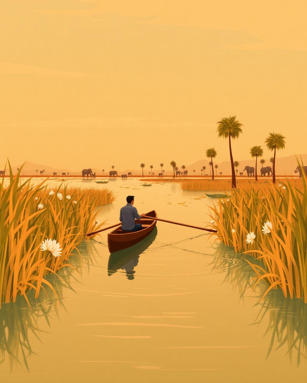 Okavango Delta landscape in Botswana